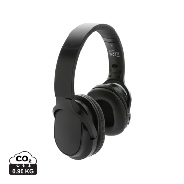 Logo trade advertising products picture of: RCS recycled plastic Elite Foldable wireless headphone