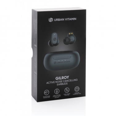 Logo trade corporate gifts image of: Urban Vitamin Gilroy hybrid ANC and ENC earbuds