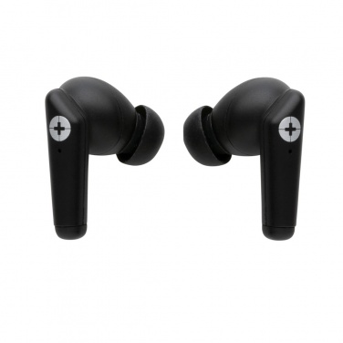 Logo trade promotional product photo of: RCS recycled plastic Swiss Peak TWS earbuds 2.0