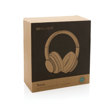 Logo trade promotional giveaways picture of: Terra RCS recycled aluminium wireless headphone