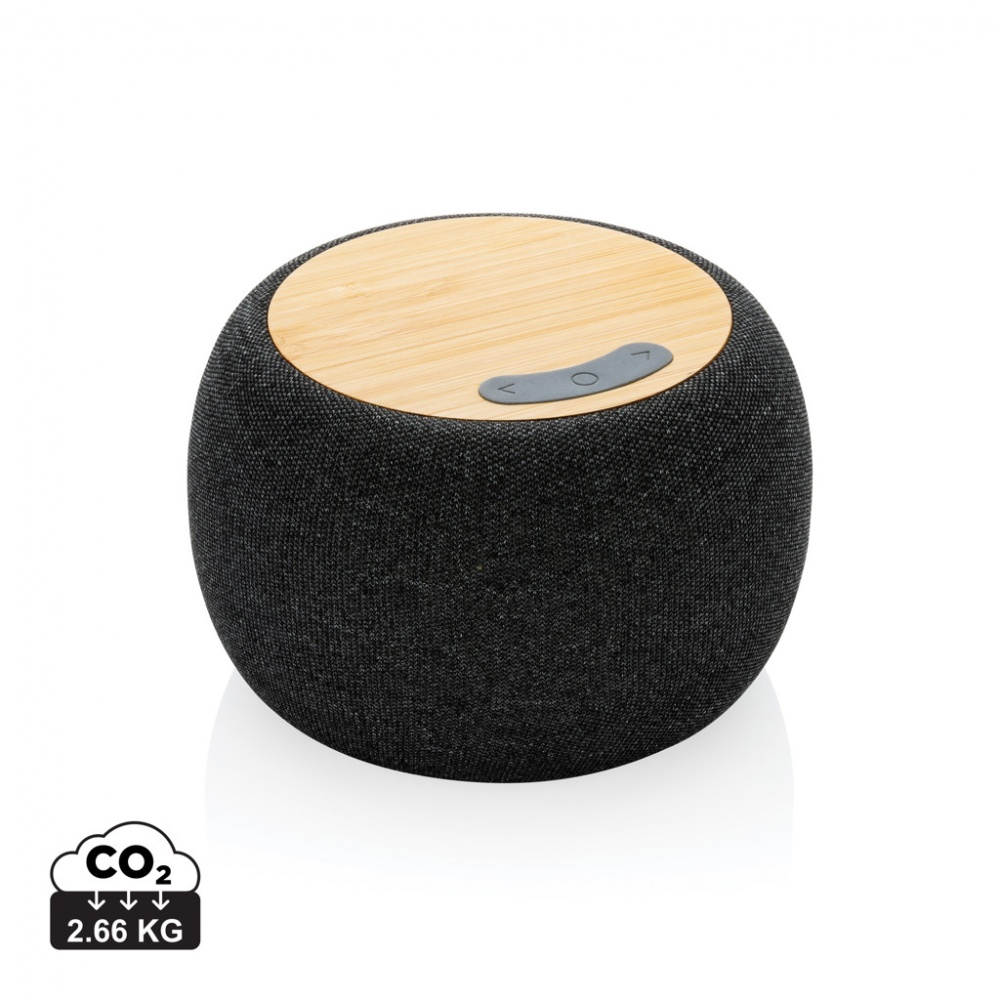 Logotrade promotional item image of: RCS Rplastic/PET and bamboo 5W speaker