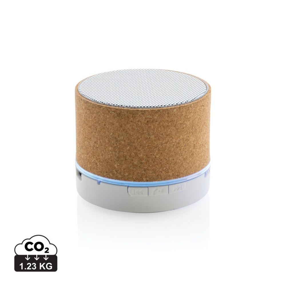 Logo trade promotional gifts picture of: Cork 3W wireless speaker