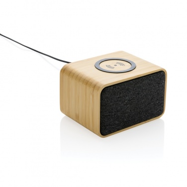 Logotrade promotional products photo of: RCS Rplastic 3W speaker with bamboo 5W wireless