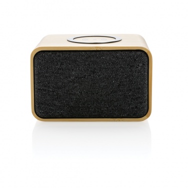 Logotrade promotional merchandise picture of: RCS Rplastic 3W speaker with bamboo 5W wireless