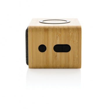 Logo trade promotional gifts image of: RCS Rplastic 3W speaker with bamboo 5W wireless