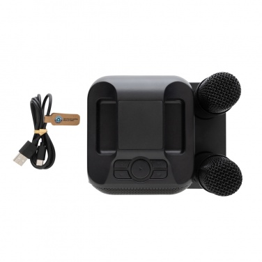 Logo trade promotional products picture of: Singvibe RCS recycled plastic karaoke set with double mic