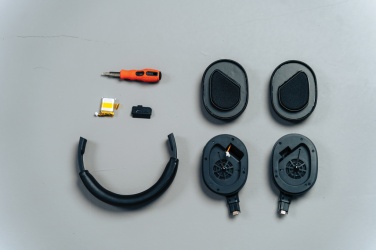 Logo trade promotional items picture of: Irvine RCS recycled and repairable ANC wireless headphone