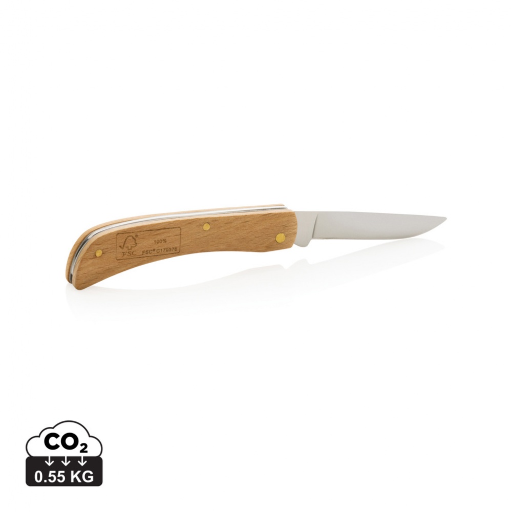 Logo trade advertising products image of: Wooden knife