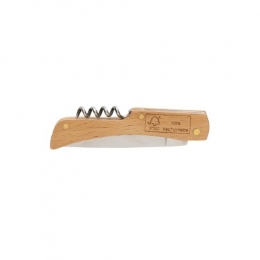 Logo trade promotional products image of: Wooden knife with bottle opener