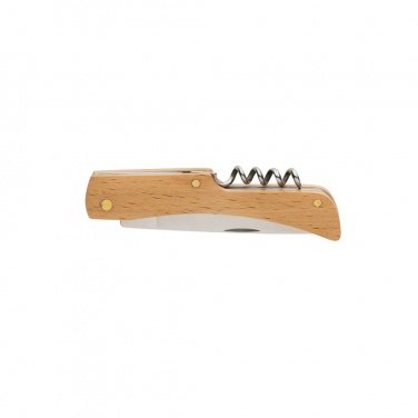 Logo trade promotional products image of: Wooden knife with bottle opener