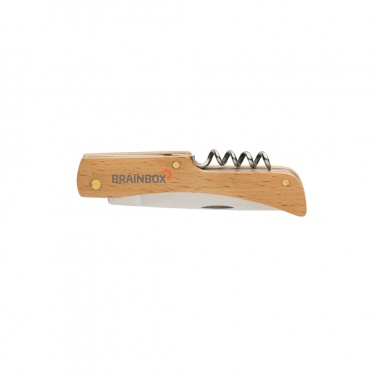 Logo trade promotional items picture of: Wooden knife with bottle opener