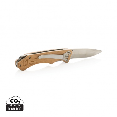 Logo trade promotional items image of: Wooden outdoor knife