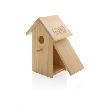 Logo trade promotional merchandise photo of: Wooden birdhouse