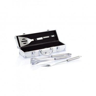 Logotrade promotional merchandise photo of: 3 pcs barbecue set in aluminium box