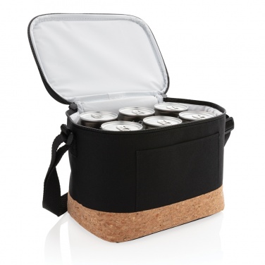 Logo trade corporate gift photo of: Two tone cooler bag with cork detail