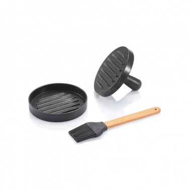 Logo trade promotional giveaway photo of: BBQ set with hamburger press and brush