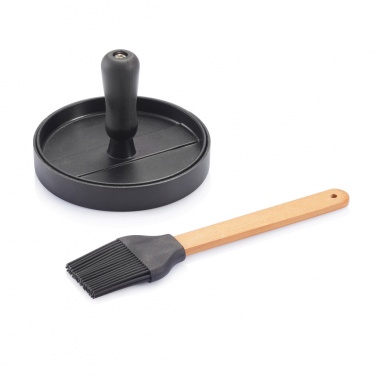 Logo trade promotional item photo of: BBQ set with hamburger press and brush