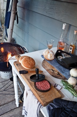 Logo trade promotional gift photo of: BBQ set with hamburger press and brush