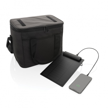 Logotrade promotional gift picture of: Pedro AWARE™ RPET deluxe cooler bag with 5W solar panel