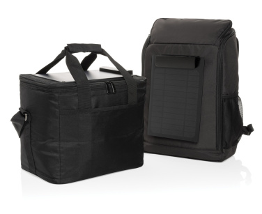 Logotrade corporate gift picture of: Pedro AWARE™ RPET deluxe cooler bag with 5W solar panel