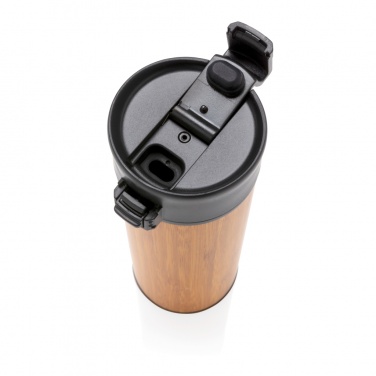 Logo trade promotional merchandise picture of: Bogota vacuum bamboo coffee mug