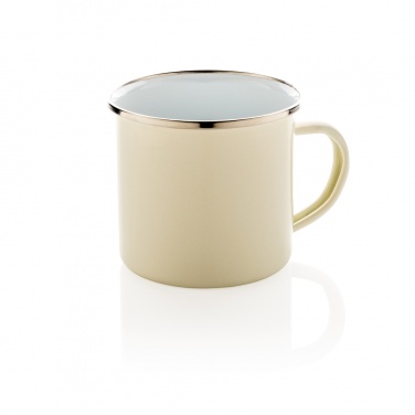 Logo trade promotional giveaways image of: Vintage enamel mug