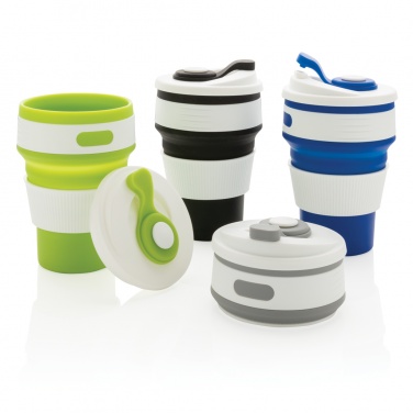 Logo trade promotional gifts image of: Foldable silicone cup