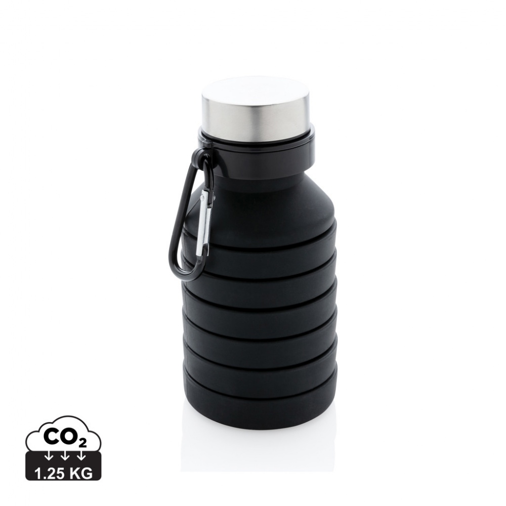 Logotrade promotional merchandise photo of: Leakproof collapsible silicone bottle with lid