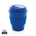 Reusable Coffee cup with screw lid 350ml, blue