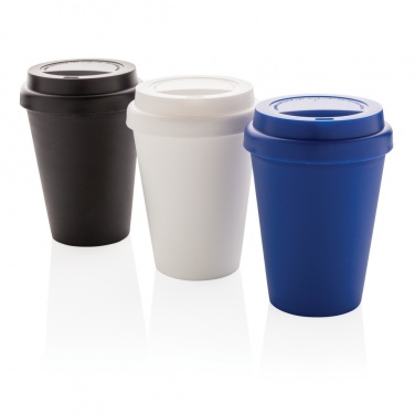 Logo trade promotional giveaways image of: Reusable double wall coffee cup 300ml