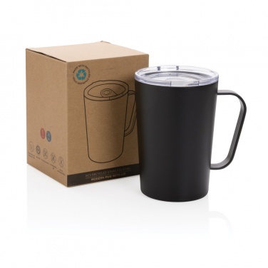 Logo trade promotional giveaways image of: RCS Recycled stainless steel modern vacuum mug with lid