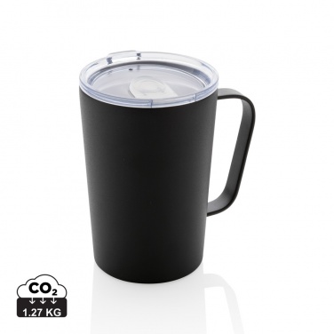 Logo trade corporate gift photo of: RCS Recycled stainless steel modern vacuum mug with lid