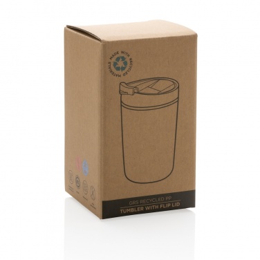 Logotrade corporate gift picture of: GRS Recycled PP tumbler with flip lid