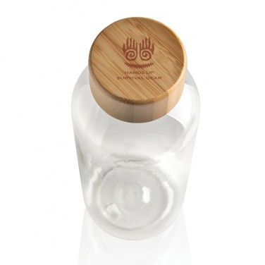 Logo trade promotional items picture of: RCS RPET bottle with bamboo lid