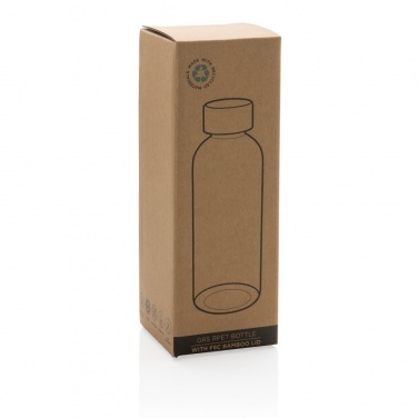 Logotrade promotional giveaway image of: RCS RPET bottle with bamboo lid