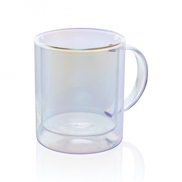 Logotrade corporate gift image of: Deluxe double wall electroplated glass mug