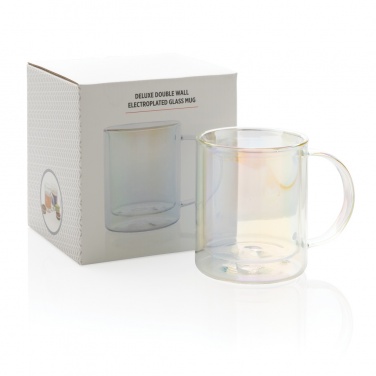 Logotrade business gift image of: Deluxe double wall electroplated glass mug