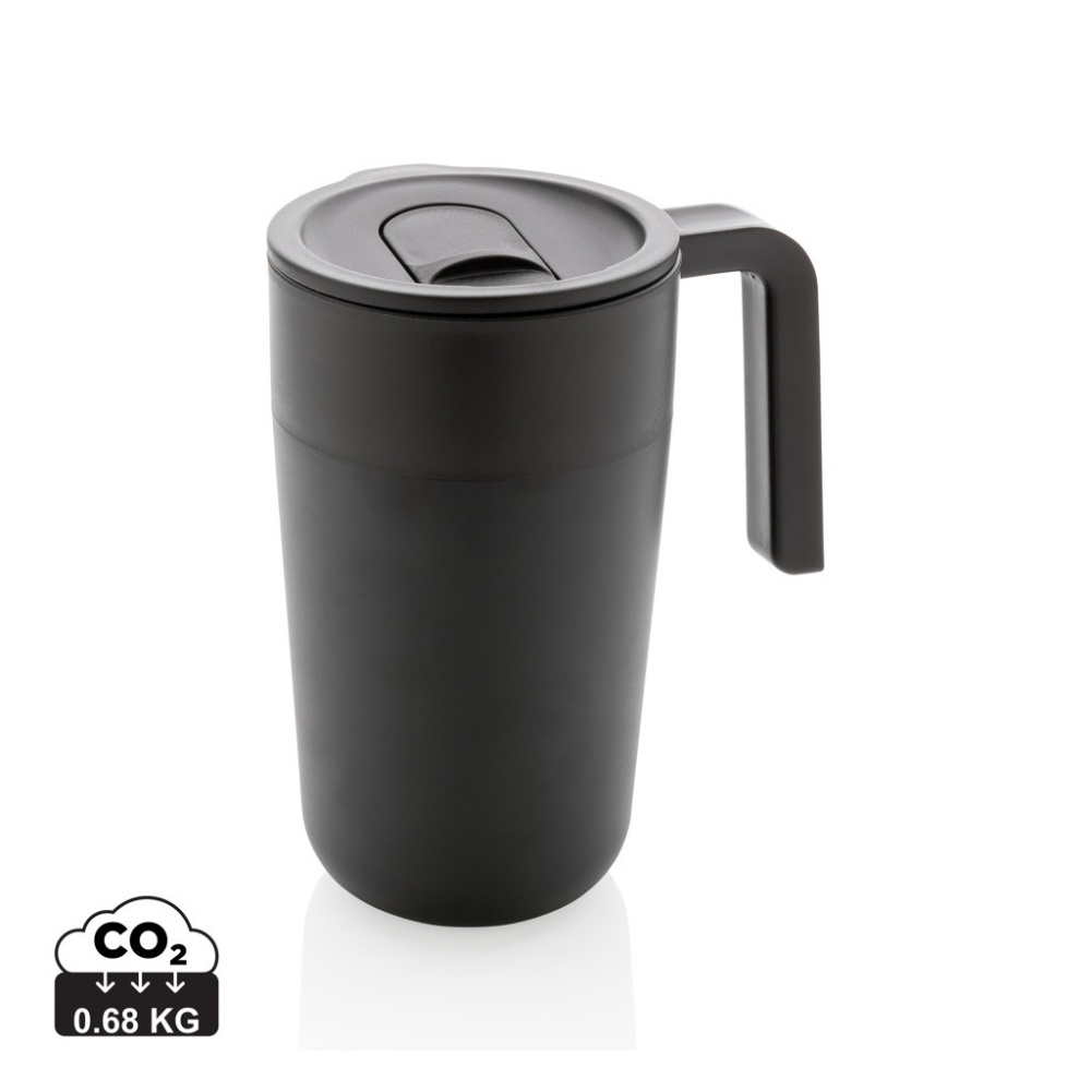 Logo trade promotional items picture of: GRS Recycled PP and SS mug with handle