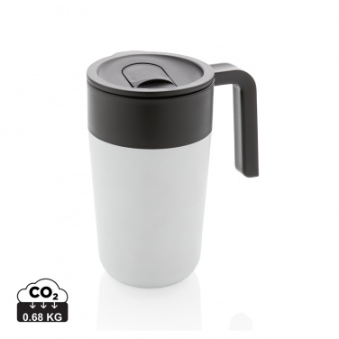 Logo trade promotional merchandise picture of: GRS Recycled PP and SS mug with handle