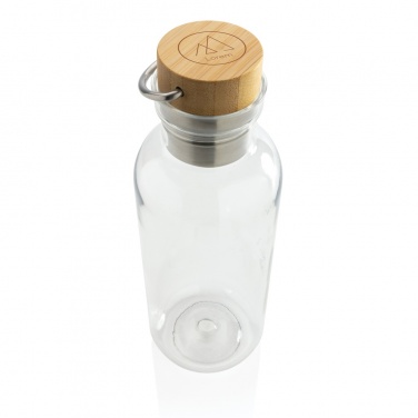 Logo trade advertising products image of: RCS RPET bottle with bamboo lid and handle