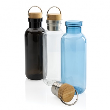 Logo trade promotional products image of: RCS RPET bottle with bamboo lid and handle