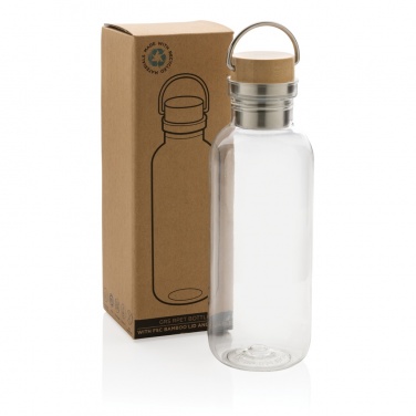 Logo trade promotional products picture of: RCS RPET bottle with bamboo lid and handle