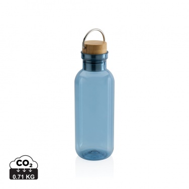 Logo trade advertising products picture of: RCS RPET bottle with bamboo lid and handle