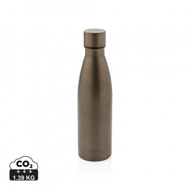 Logo trade business gifts image of: RCS Recycled stainless steel solid vacuum bottle