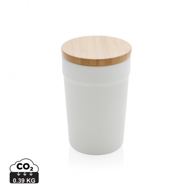 Logo trade promotional gift photo of: GRS certified recycled PP mug with bamboo lid