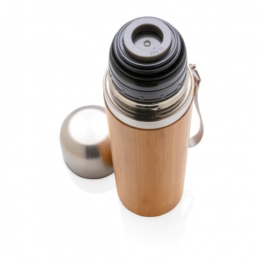 Logo trade promotional products picture of: Bamboo vacuum travel flask