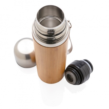 Logo trade corporate gifts picture of: Bamboo vacuum travel flask