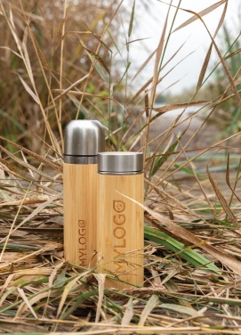 Logo trade corporate gift photo of: Bamboo vacuum travel flask