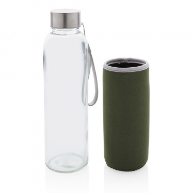 Logo trade promotional gifts image of: Glass bottle with neoprene sleeve