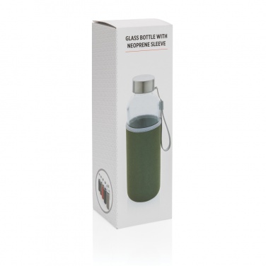 Logo trade promotional item photo of: Glass bottle with neoprene sleeve